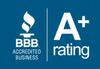Better Business Bureau A+ accredited business badge for Events by Ashé